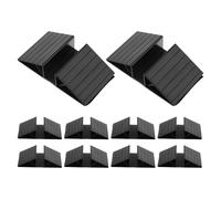 POPETPOP 10 Pièces Stabilisateur de Barrière pour Animaux de Compagnie Autoportante en Abs Noir Triangulaire Support Renforcé pour Installation Facile en Extérieur
