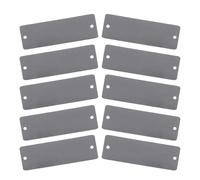 POPETPOP 10 Pièces Stainless Steel Rectangular Engraving Blanks 7x2.5cm Metal Tags With Pre-drilled Hole For Machinery And Custom DIY Applications