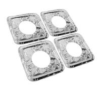 POPETPOP 10 Pièces Tampon de nettoyage résistant à l'huile couvertures de poêle couvertures de cuisinière à Caps de brûleur de poêle à carré Feuille d'aluminium