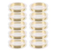 POPETPOP 10 Rouleaux Fil de Cuivre, Perles et Bracelets Macramé | Métal Souple pour Passage Facile des Perles, Conserve Son Éclat, Adapté aux Créations Décoratives et Colliers