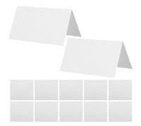 POPETPOP 100 Cartes Marque-Places Pliées Blanches 10 X 9 CM pour Mariage et Événements Cartes Vierges Imprimables et Écriture Manuscrite Noms de Table Invités Chevalets de Table pour