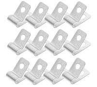 POPETPOP 100 Clips de Fixation pour Clôture en Acier Inoxydable avec Vis, Serrage-câble Métallique pour Grillage Rigide, Attache pour Clôture en Fil Soudé Bois, Métal et Vinyle, Lot 100