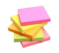 POPETPOP 100 feuilles Pads de Notes Carrées Sans Agrafe Adhésives Colorées Aléatoires Bloc Notes Autocollant Pratique pour Bureau et Maison Couleur Aléatoire Couleur Aléatoire