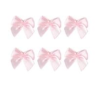 POPETPOP 100 Nœuds en Ruban Satin Rose Faits la Main, Petits Arcs Décoratifs Multi-usages pour Anniversaire et Shower, Taille 2,2 X 2 Cm