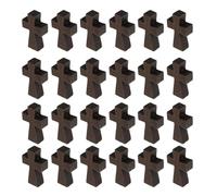 POPETPOP 100 Pendentifs Croix en Bois 2 X 14 CM Mini Croix Pré-Percées pour Création de Bijoux Religieux Breloques Légères pour Colliers Bracelets et Porte-Clés Accessoires DIY