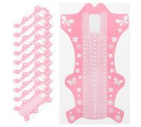 POPETPOP 100 Pièces Autocollant pour Nail Art Guide de Manucure en Papier Rose, Application Rapide et Adhésive, pour Techniciens Ongulaires Professionnels et Amateurs de Nail Art, DIY