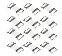 POPETPOP 100 pièces Boucles Élastiques Aluminium Blanches Crochets de Fixation pour Bandages Sangles Élastiques de Contention Clips de Maintien Résistants Au Lavage