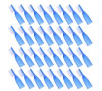 POPETPOP 100 Pièces Brosse à Dents de Prison Mini Manuelle, Brosse à Dents de Sécurité pour Doigt, Pp et Pbt, Bleu, Anti-casse, Poignée Antidérapante, pour Adultes en Milieu Institutionnel