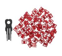 POPETPOP 100 Pièces Cache-poussière Réseau Rj45 Rouge en Plastique Abs, | Panneaux de Brassage et Routeurs, Code Couleur Rouge, Limite la Poussière, Usage en Baie