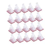 POPETPOP 100 pièces Clips Câbles Adhésifs Double Face Clips Fixation Auto Adhésifs pour Gestion Câble Attaches Réglables pour Fils et Data Line Support Organiseur Blanc pour Maison et