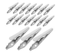 POPETPOP 100 Pièces Clips Métalliques Mini Pinces à Ressort pour Cartes et Étiquettes Pinces Crocodile Compactes Métal pour Signalétique Bureaux Artisanat et Affichage