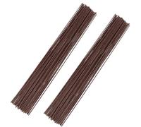 POPETPOP 100 Pièces de Tiges de Fleurs Artificielles en Fil de Fer Flexible Enveloppées de Papier Kraft Couleur Café, pour Création de Fleur et Jardinage