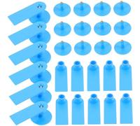 POPETPOP 100 pièces Étiquettes Oreille Bétail Bleu Sans Numéro Identification pour Vaches Moutons Cochons Chevaux et Autres Animaux Élevage