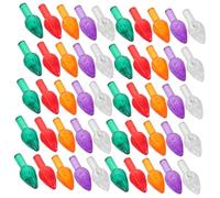 POPETPOP 100 Pièces Multicolore Ampoules Torsadées Plastique pour Arbre de Noël Remplacement Éclairage et Transparent pour Décorations Festives Intérieures et Extérieures