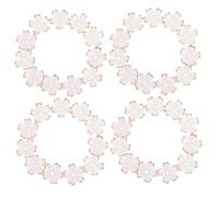 POPETPOP 100 Pièces Perles Acryliques Fleurs Cerisier à Bord Dorées Intercalaires Bijoux Fleuris Perles Bracelets Colliers Loisirs Créatifs