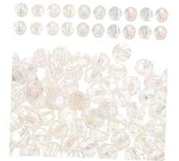 POPETPOP 100 pièces Perles en Verre Transparentes pour Bijoux DIY Perles Intercalaires Délicates pour Bracelets et Colliers Accessoires de Création Artisanale