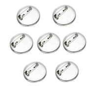 POPETPOP 100pièces Epingle de Broche Fermoirs Ronds Accessoires DIY pour Badge de Poitrine Plaques de Base pour Épingles de Couture