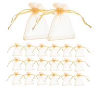 POPETPOP 100pièces Sacs à Bijoux Organza Avec Cordon Petits Sacs Filet Pour Bijoux De Pochette Pratique Pour Bracelets Et Petites Attentions