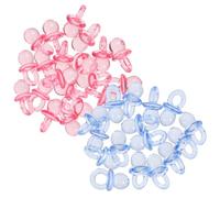 POPETPOP 100pièces Sucettes Acrylique Pour Jeux De Shower Garçon Cadeaux Invités Décorations De Table Mini-sucettes Bleues Gros