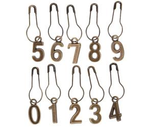 POPETPOP 10pcs Marqueurs Métalliques pour Tricot en Métal Léger Couleur Café, Évitent le Mélange des Mailles, pour Crochet et Projets Artisanaux DIY