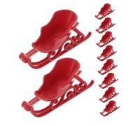 POPETPOP 10pièces Décorations Plastique De Traîneau pour Paysage Centre De Table Festif Hiver Ornements De Noël pour Fêtes Et Artisanat