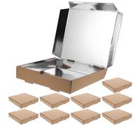 POPETPOP 10pièces Lot de Boîtes à Pizza Carton Ondulé Boîtes à Emporter Robustes pour Livraison et Restauration Emballage Alimentaire Léger et Résistant pour Pizzas et Pâtisseries