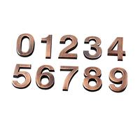 POPETPOP 10Pièces Plaque de Numéro de Maison Bronze Numéros Stereoscopiques pour Adresse de Porte Autocollants Intérieurs Design Moderne et