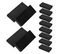 POPETPOP 10pièces Présentoir De Montre Rectangulaire Noir Écrin De Montre pour Homme Boîte De Rangement pour Voyage avec Couvercle pour Bijoux Simples