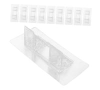 POPETPOP 10Pièces Supports Étagère Autocollants Renforcés Fixation Perçage pour Armoires et Étagères Conception Double Rangée pour Stabilité Optimale Installation Rapide