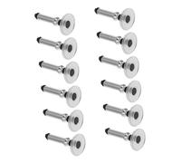 POPETPOP 12 Embouts de Recharge en Silicone Argenté pour Stylet Tactile, Pointe Ronde Précision sans Bruit D'écriture, Économise Travail, Remplacement pour Écran Tactile Tablette