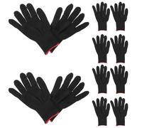 POPETPOP 12 Paires Moufles Antistatiques Noirs en Polyester | Texture Fine, Prise en Main Précise, Confort Solide, Usage Atelier, pour Composants et Outils