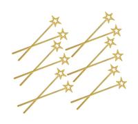 POPETPOP 12 pièces Baguette de Fée Étoile Dorée pour Filles Princesse Ange Léger et Confortable pour Anniversaire Halloween Noël Cosplay Jeux de Rôle