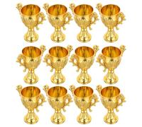 POPETPOP 12 Pièces Boîte à Bonbons Trophée Créative en Pp Réutilisable et Propre, Couleur Or, pour Mariage et Rassemblements en Plein Air
