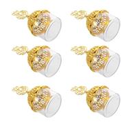 POPETPOP 12 pièces Boîtes à Dragées Mariage Dorées Boîtes à Bonbons Rondes avec Couvercles Style Européen Élégant pour Rangement Friandises et Cadeaux Événementiels