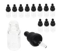 POPETPOP 12 pièces Bouteilles à Pipette Verre Transparent pour Huiles Essentielles Bouteilles de Voyage Résistantes et Étanches avec Compte Gouttes pour et Cosmétique