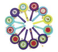 POPETPOP 12 pièces Jouets à Secouer Garçon Fille Tambours Antichoc Éducatifs Précoces Nés Garçons Filles Légers et Portables pour Jeu Intérieur Extérieur