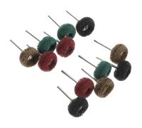 POPETPOP 12 pièces Kit de Meules Abrasives à Tampon pour Perceuse Têtes de Polissage Fibre Nylon avec Manche Roues de Polissage Multifonctions pour Lustrage Phare Voiture et Ponçage