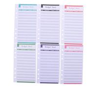 POPETPOP 12 pièces Lot de Cartes Budgétaires Perforées pour Planificateur Budgétaire Feuilles de des Dépenses pour Usage Personnel et Professionnel Organisateur Financier Pratique et