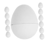 POPETPOP 12 Pièces Oeufs de Pâques en Papier mâché décoration correspondre Ancien Oeufs en Papier Bricolage inachevés Artisanat de Pâques simuler Oeufs Blancs de Bricolage Blanche