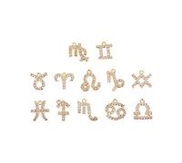POPETPOP 12 pièces Pendentif Zodiac Cuivre Bijoux Élégants pour Oreilles et Colliers Personnalisés Accessoires Créatifs Cuivre pour Style Unique