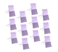 POPETPOP 12 pièces Sachets à Cordon Mesh Petit Format pour Épices et Rangement Pochettes Organza Lavande Couleur Unie Sacs de Stockage Réutilisables et Ajustables