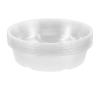 POPETPOP 12 Pièces Soucoupe Transparente en Plastique, 6 Pouces | Plateau D’égouttage Discret, Entretien Facile, Protège les Sols, pour Orchidées et Pots en Terre Cuite