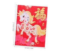 POPETPOP 120 Pièces Lunar Year Envelopes Spacious Cartoon Horse Design Money Packets For Cash And Greeting Cards Kid Friendly Spring Festival Gift Bags