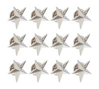 POPETPOP 12pcs Badges Étoiles Décoratives en Alliage de Zinc Argenté, Accessoires Classiques pour Vêtements, pour Événements et Fêtes