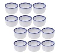 POPETPOP 12pcs Bol Eau pour Reptile en Céramique Bleu, Récipient d'eau Polyvalent pour Arachnides et Reptiles, pour Terrarium et Alimentation des Petits Animaux