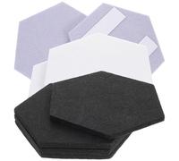POPETPOP 12pcs Panneaux Acoustiques Hexagonaux en Feutre Auto-adhésifs Haute Densité, Isolation Phonique Sécurisée et Facile à Installer pour Décoration Murale