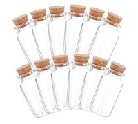 POPETPOP 12pièces Flacons Verre avec Bouchons Liège Mini Pots pour Contenir Bonbons Fleurs Séchées Thé Etc pour Décoration DIY Rangement