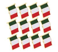 POPETPOP 12pièces Lot De Épingle Drapeau Italien Fer Émaillé Avec Fermoir Pour Décorations De Fête à Thème Italien