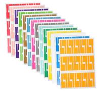 POPETPOP 14 feuilles Étiquettes Adhésives Multicolores pour Câble Autocollantes Résistantes à Eau et Aux Rayures Identification Pratique pour Bureau et Maison