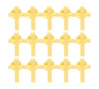 POPETPOP 15 Pièces Broche Aiguilles Lisses en Alliage de Zinc Vintage Croix Or Fixation Sécurisée Empêchant la Chute pour Vêtements et Chapeaux pour Mariages et Prières